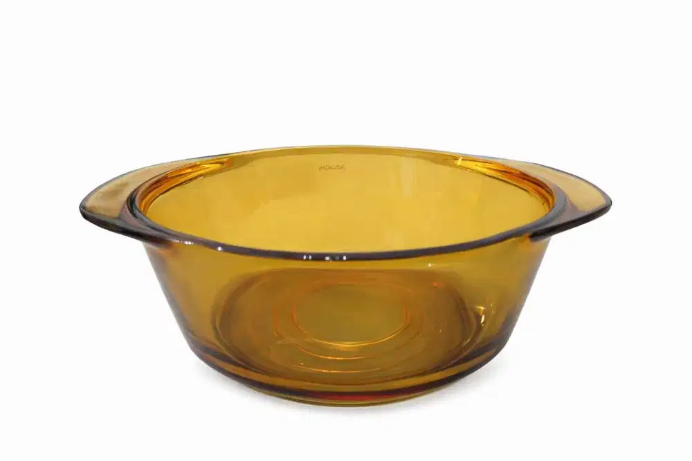 [PII-60] Preloved Panci Kaca Borosilikat Diameter 16.5 cm Amber