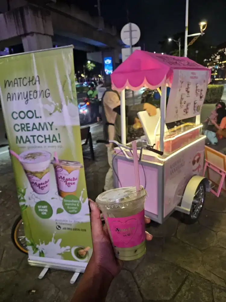 gerobak matcha selis dan sepeda second