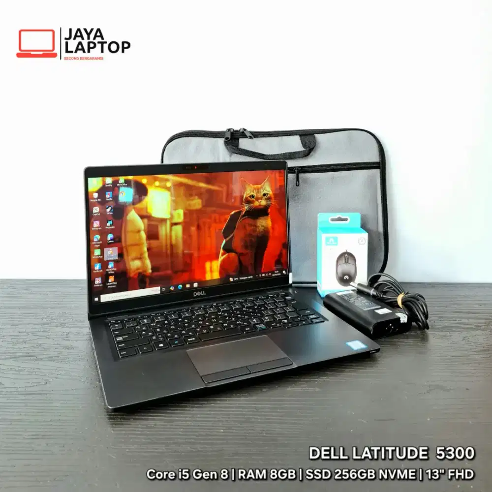 Dell Latitude 5300 Core i5 Gen 8 RAM 8GB SSD 256GB Laptop Second Bekas