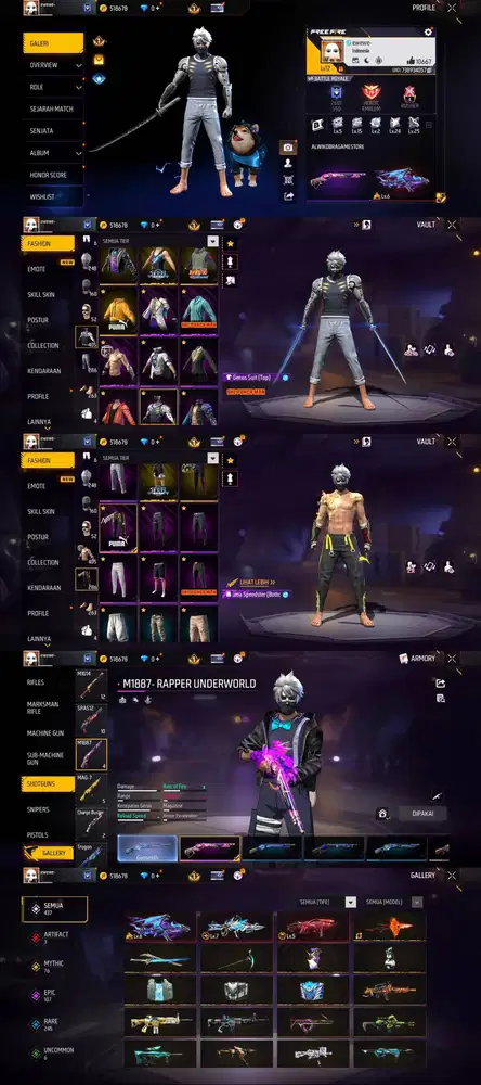 DI JUAL AKUN FF AMAN DAN TERPERCAYA