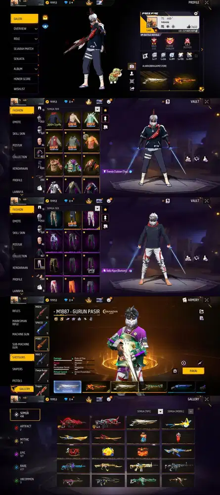 DI JUAL AKUN FF AMAN DAN TERPERCAYA