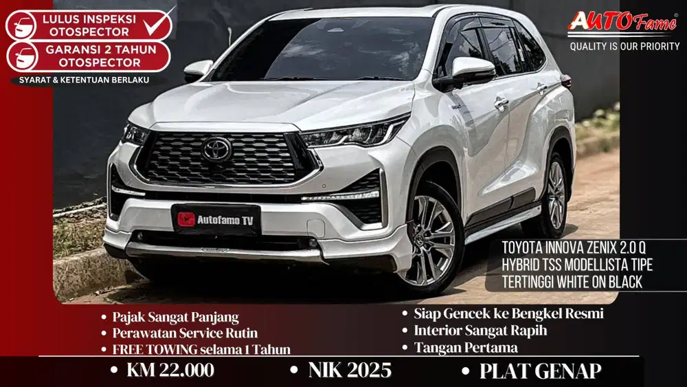 Toyota Innova Zenix 2.0 Q Hybrid TSS Modellista NIK 2025