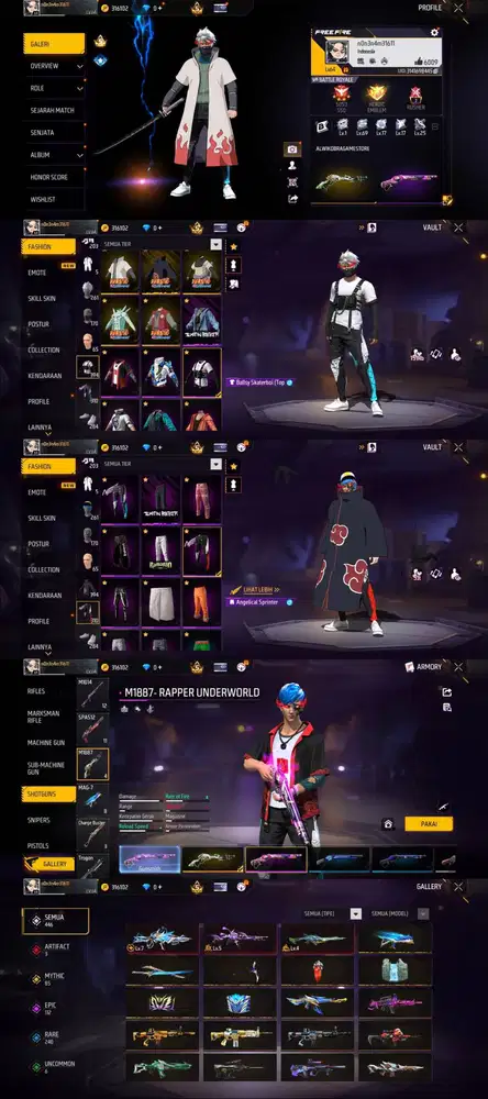 DI JUAL AKUN FF AMAN DAN TERPERCAYA