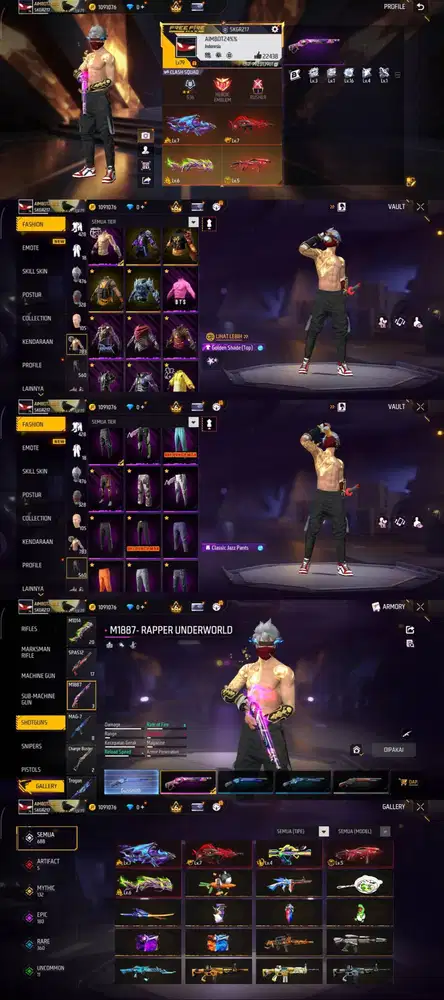 DI JUAL AKUN FF AMAN DAN TERPERCAYA