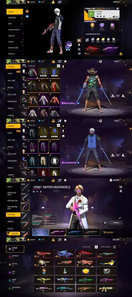 DI JUAL AKUN FF AMAN DAN TERPERCAYA