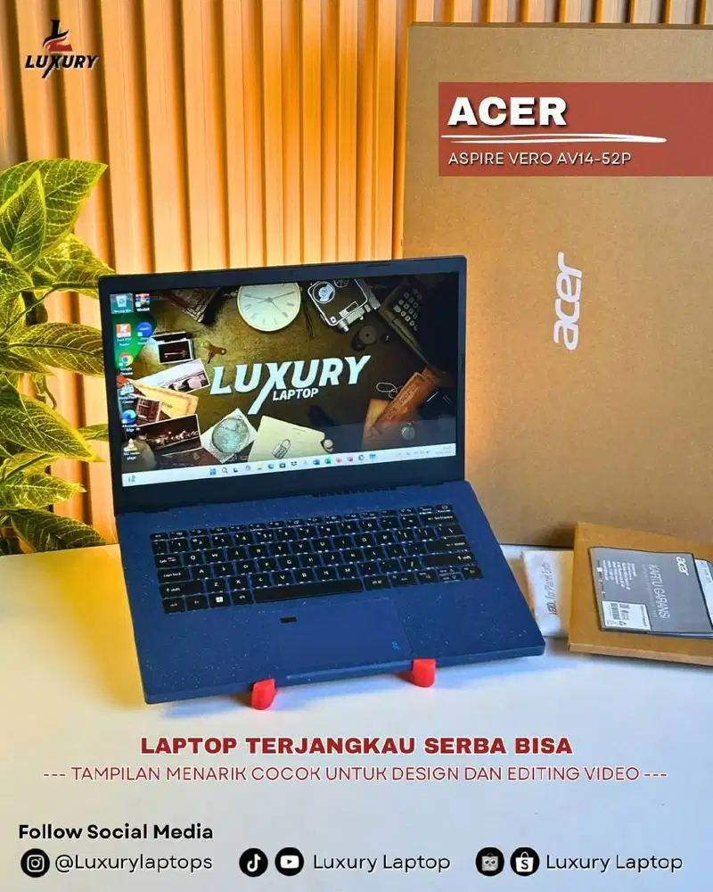 LAPTOP ACER ASPIRE VERO AV14-52P SLIM 13TH GEN CORE I5 SSD RAM BU