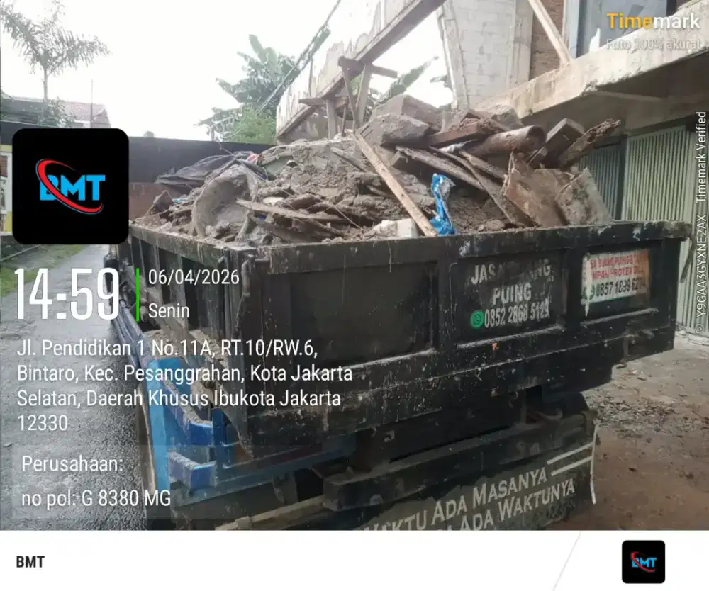 Jasa angkut puing dan buang sampah