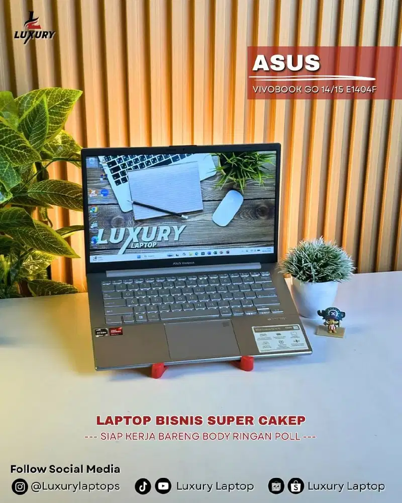 LAPTOP ASUS VIVOBOOK GO 14/15 E1404F RAM 8GB SSD 512GB BU MESIN AMAN