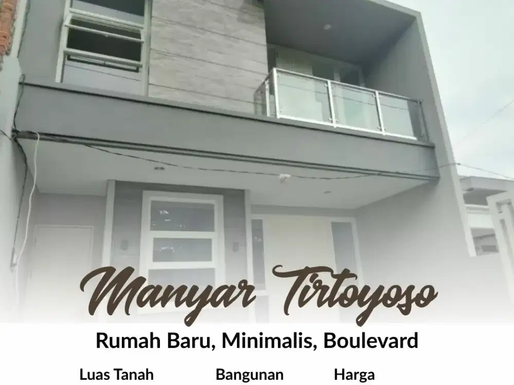 Rumah Manyar Tirtoyoso, New Minimalis, Boulevard