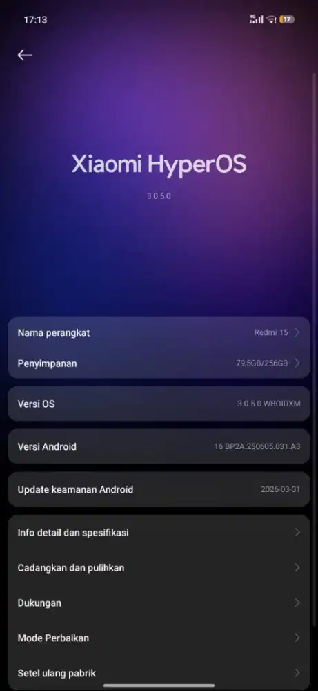 REDMI 15 RAM 8 / 256