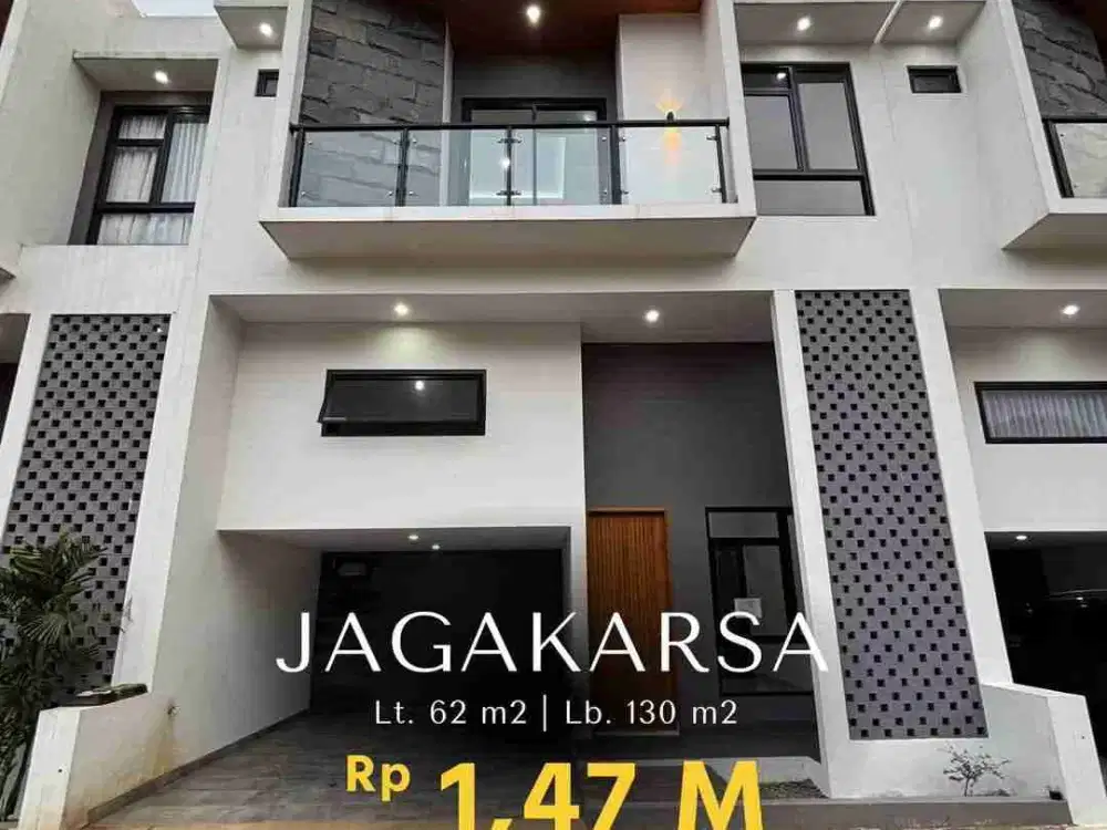 FOR SALE RUMAH 2 LANTAI KONTEMPORER MENZANINE TERMURAH DI KELASNYA ( one gate system ) BANGUNAN BARU LOKASI SANGAT STRATEGIS DI JAGAKARSA KOTA - JAKARTA SELATAN