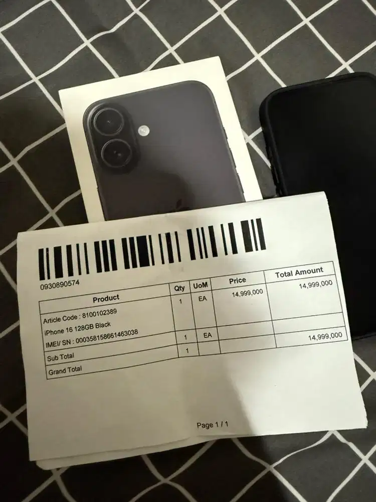 Iphone 16 128GB black Ibox masih garansi