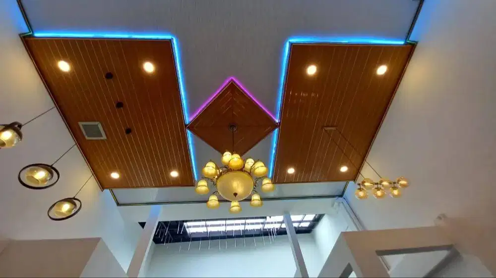 Sekat Plafon Partisi PVC GRC Gypsum Jasa Tukang Pasang Wall Moulding