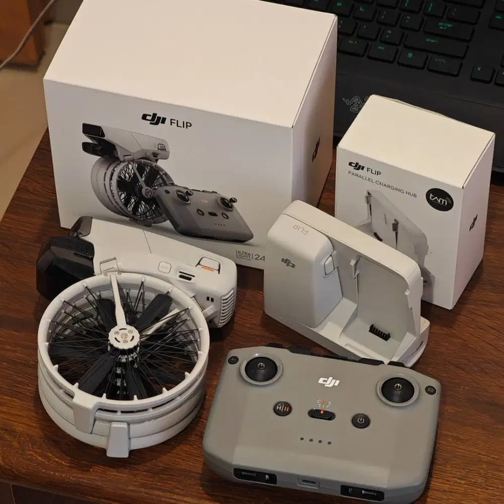 DJI Flip Drone + Remote RCN3 + 2 baterai + Charger Hub 99% Garansi ON