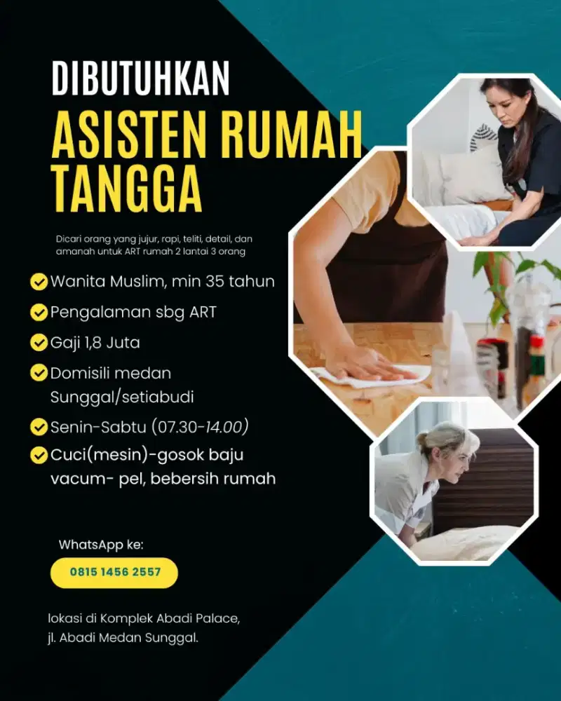 Dicari ART sekitaran Jalan Abadi