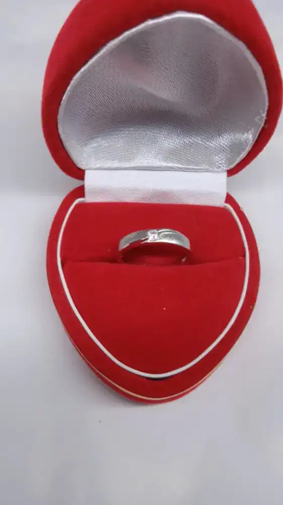 Cincin nikah.kawin atau tunangan perak asli