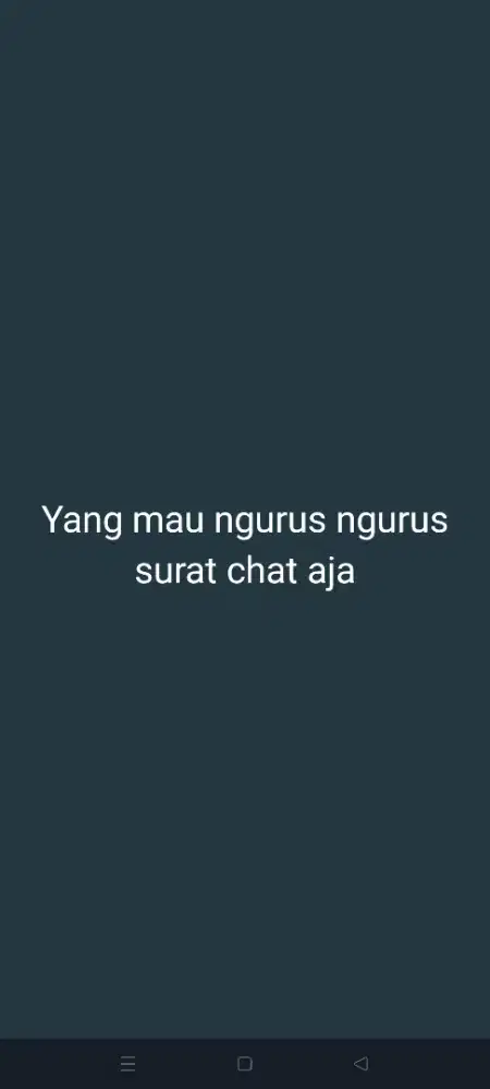 Yang mau ngurus ngurus surat lgsg chat