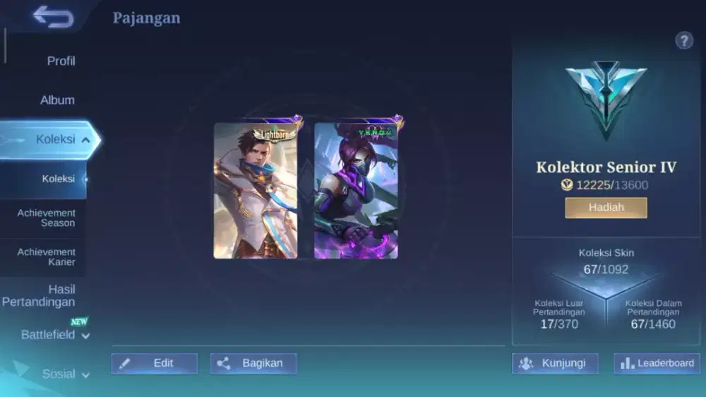 Akun ml murah terjamin amanah