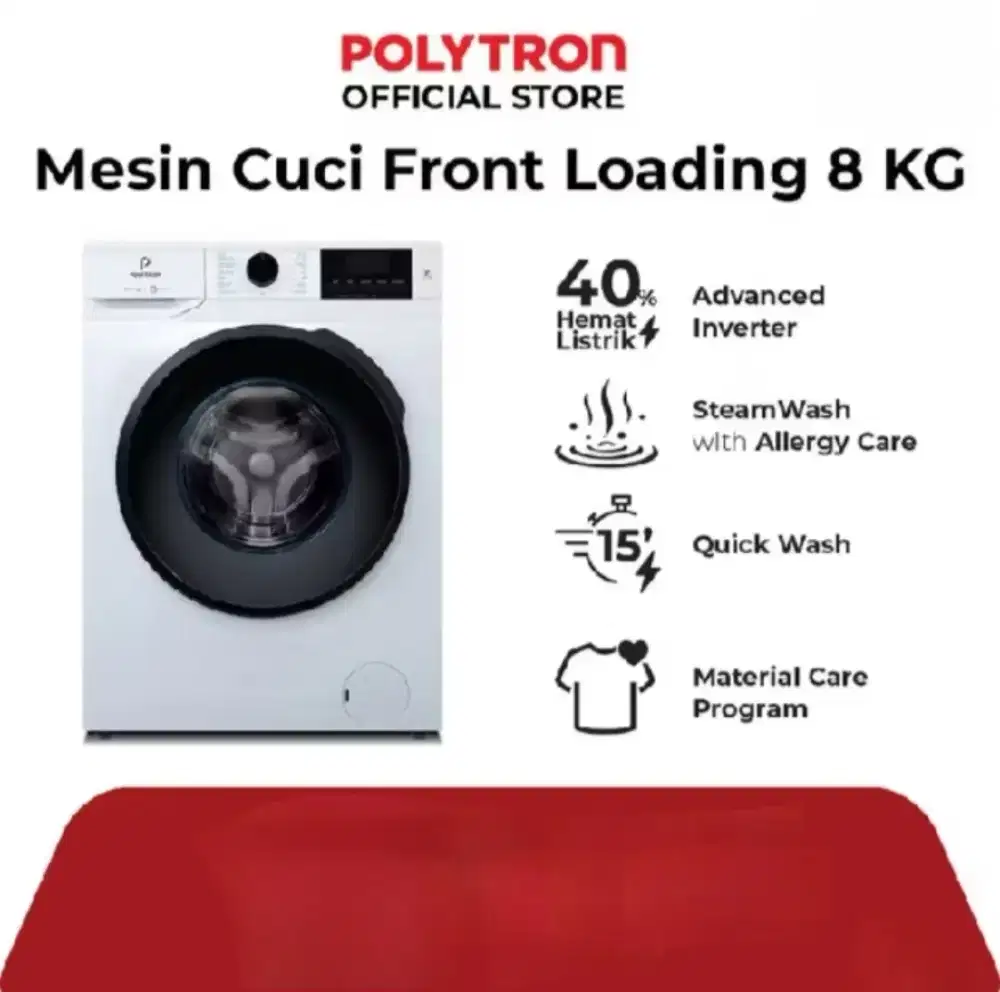MESIN CUCI 1 TABUNG POLYTRON WONDER WASH SERIES PFL 8108