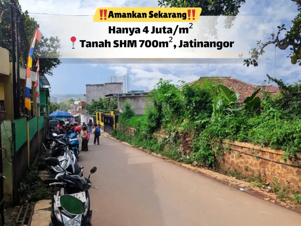 Tanah 700 m² Ukuran Ideal – Mudah Dikembangkan