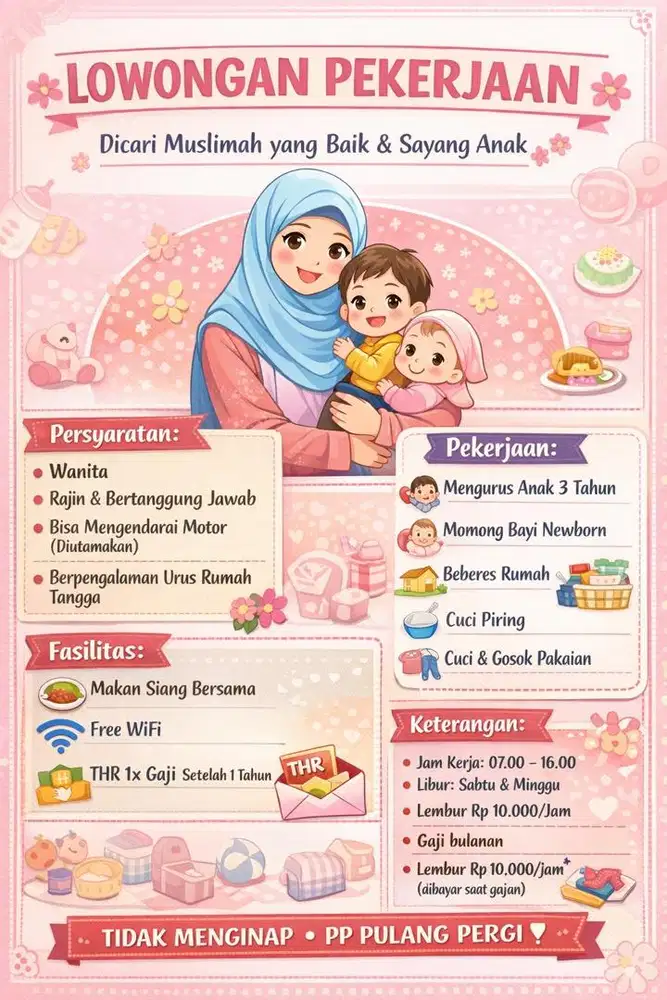 Lowongan kerja ART/Momong/Pengasuh