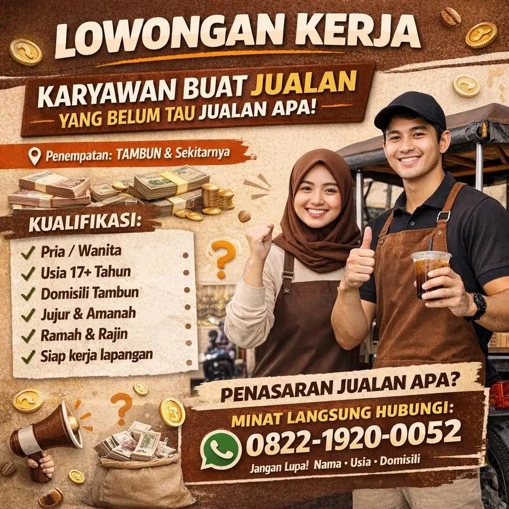 Dicari orang buat kerja.