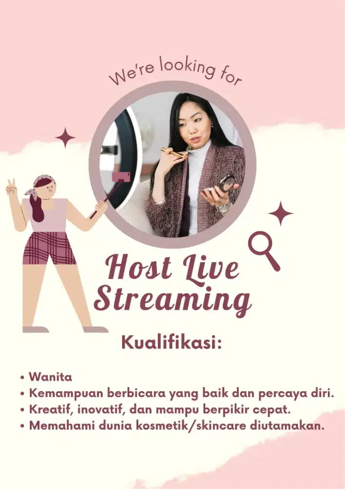 DIBUTUHKAN HOST LIVE STREAM
