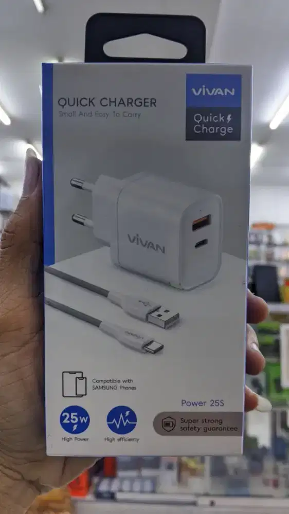 TRAVEL CHARGER TYPE-C VIVAN POWER 25S