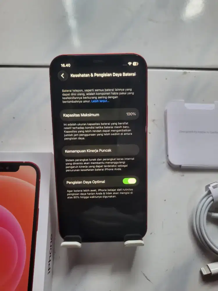Iphone 12 128gb red inter fullset mulus all operator no minus