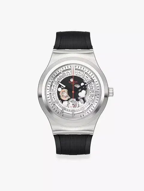 Jam Tangan Swatch Garansi Automatic Skeleton System Through Again