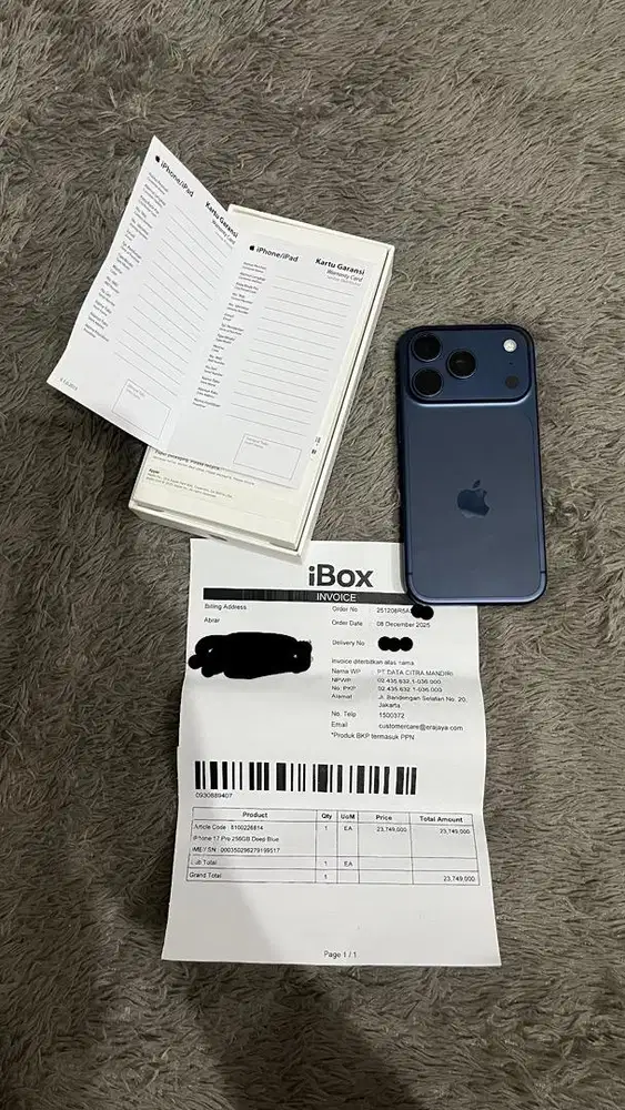 iPhone 17 Pro 256GB Deep Blue