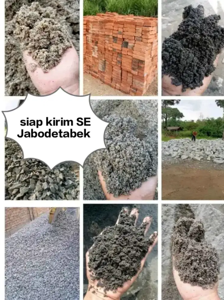 Sedia bahan bangunan pasir/batu split/batu belah  dll