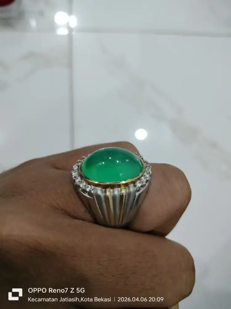 Batu natural hijau garut / chrysoprase