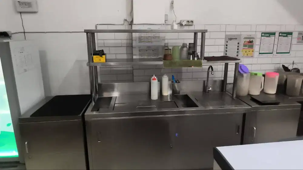 MEJA RACIK STAINLESS 1 SET