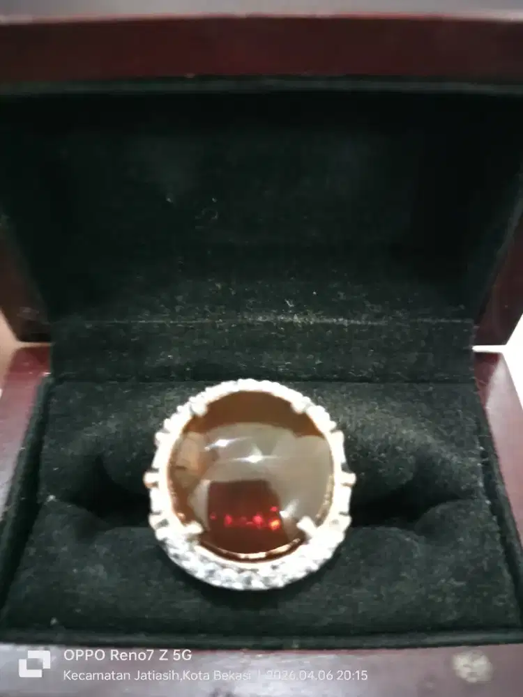 Batu fire Opal ring perak