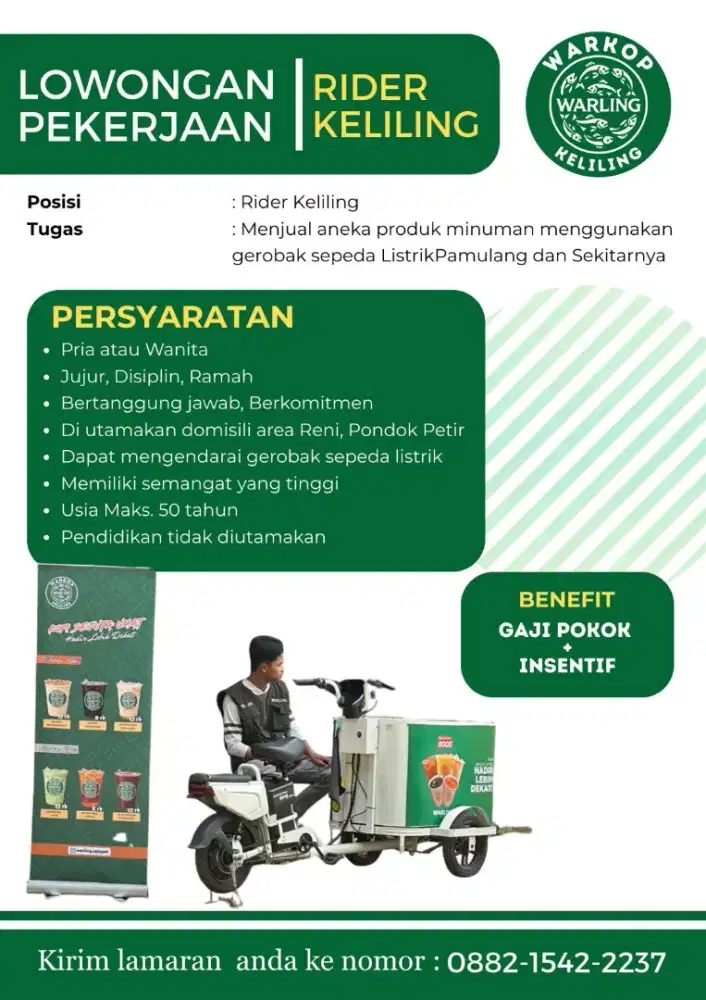 Di butuhkan Segera Driver Warling