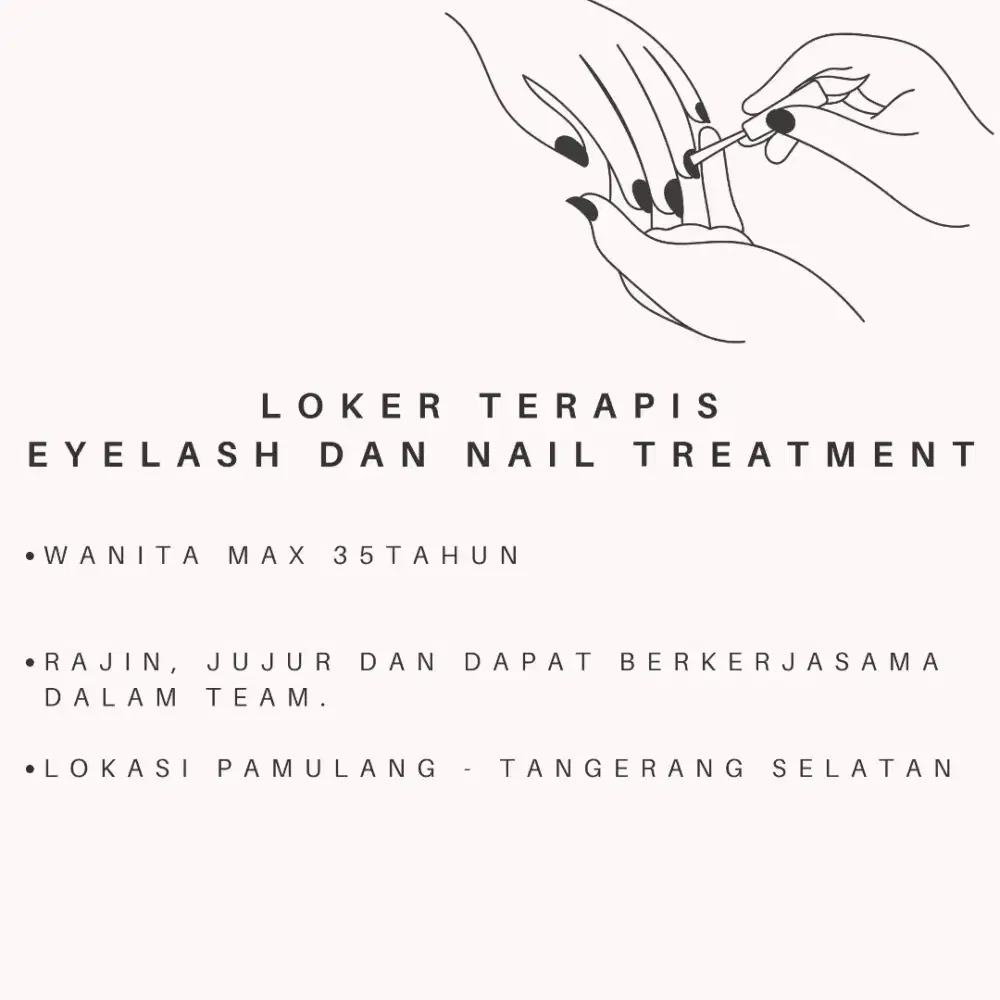 LOWONGAN KERJA EYELASH DAN NAIL