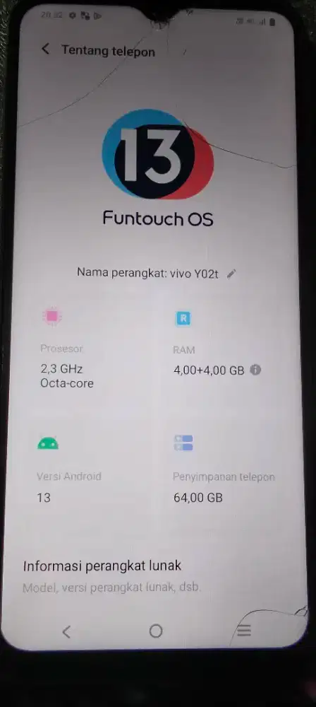 Vivo y02t versi android 13