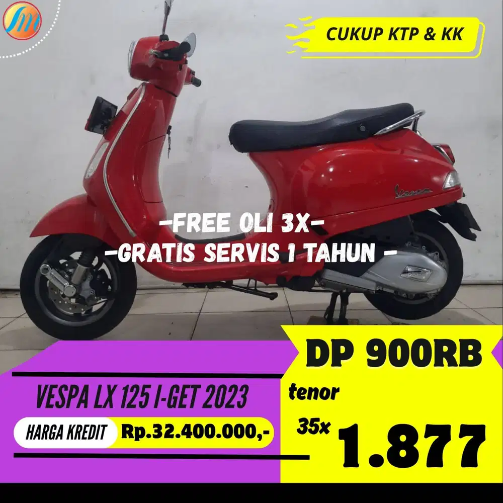 DP CUKUP 900RIBU VESPA LX 125 I-GET 2023 ANGSURAN TERJANGKAU