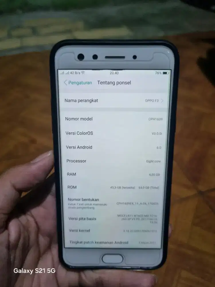 Oppo F3 4/64 Hp Only Normal Eks Garansi Resmi