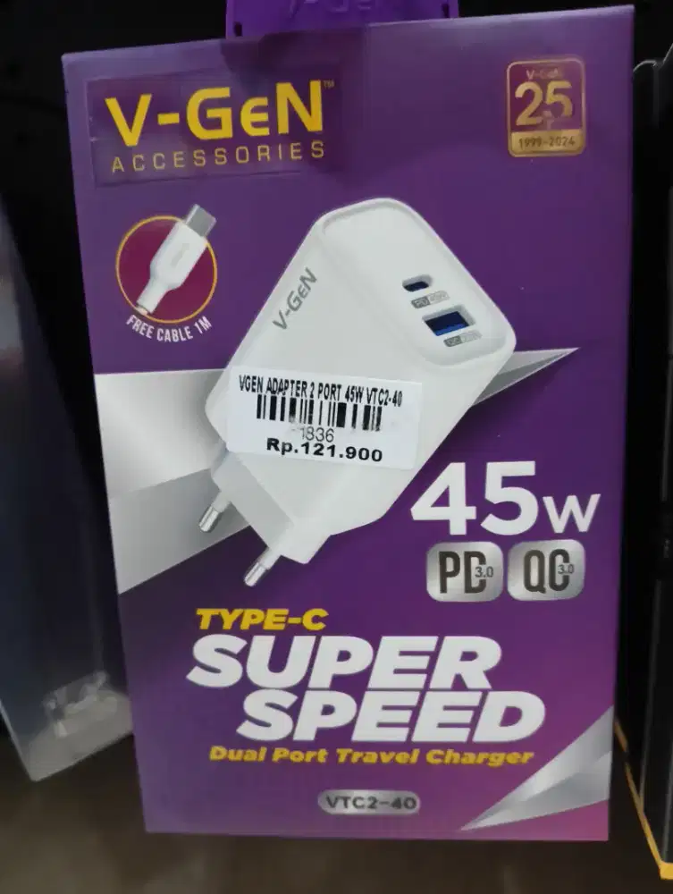 V-GEN ADAPTER 2 PORT 45W VTC2-40 | ATLANTIS DAHSYAT