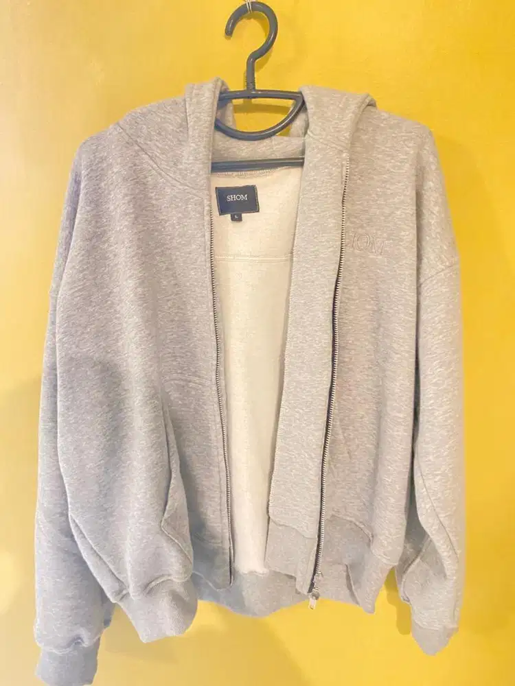 Shom.co hoodie boxy double zipper abu misty