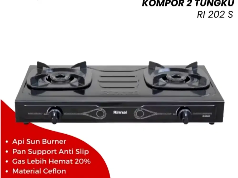 Kompor gas 2 tungku rinnai