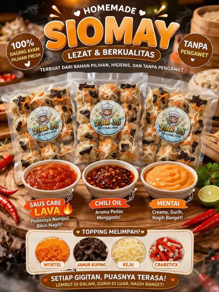 Makanan Somai Chicken Fresh-Somay Ayam Frozen Cemilan Dimsum Snack