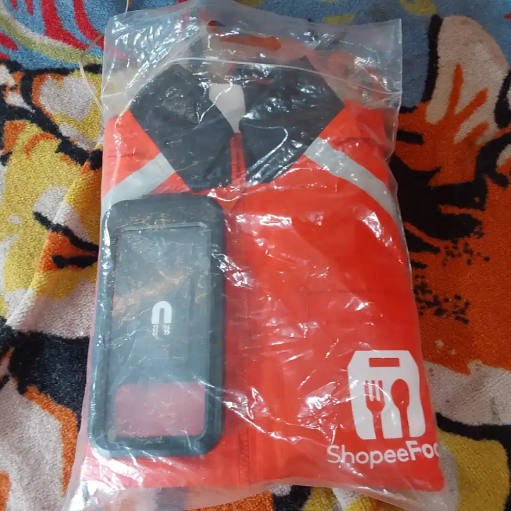 Jaket shopee food size m baru dan holder