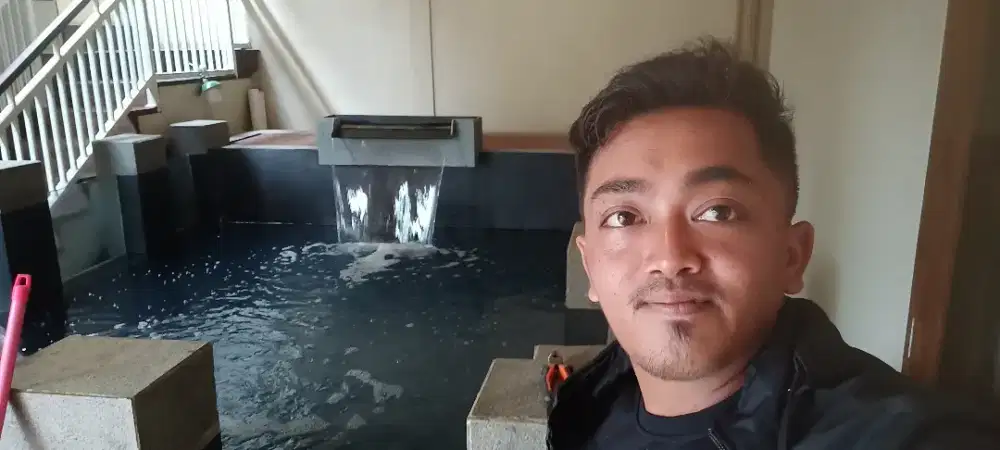 Tukang kolam ikan koi