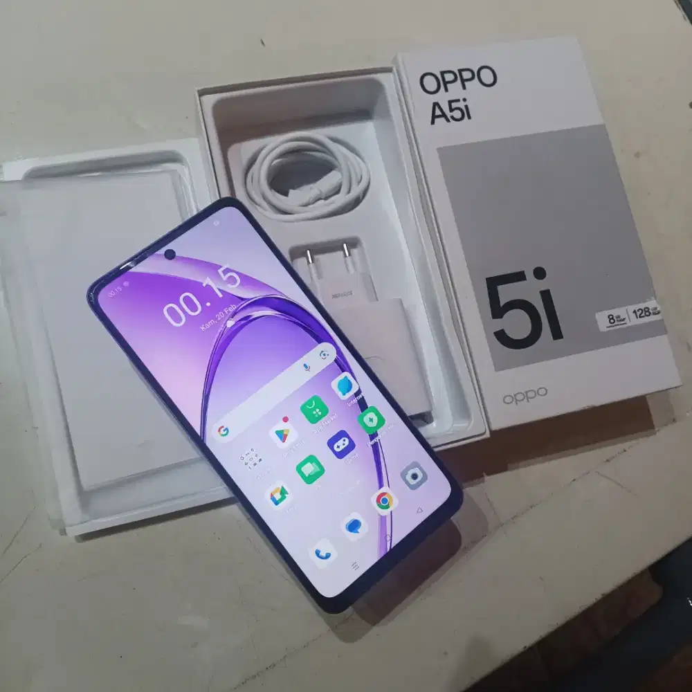 Opo a5i 4+4(8)/128 Fullset ori no minus