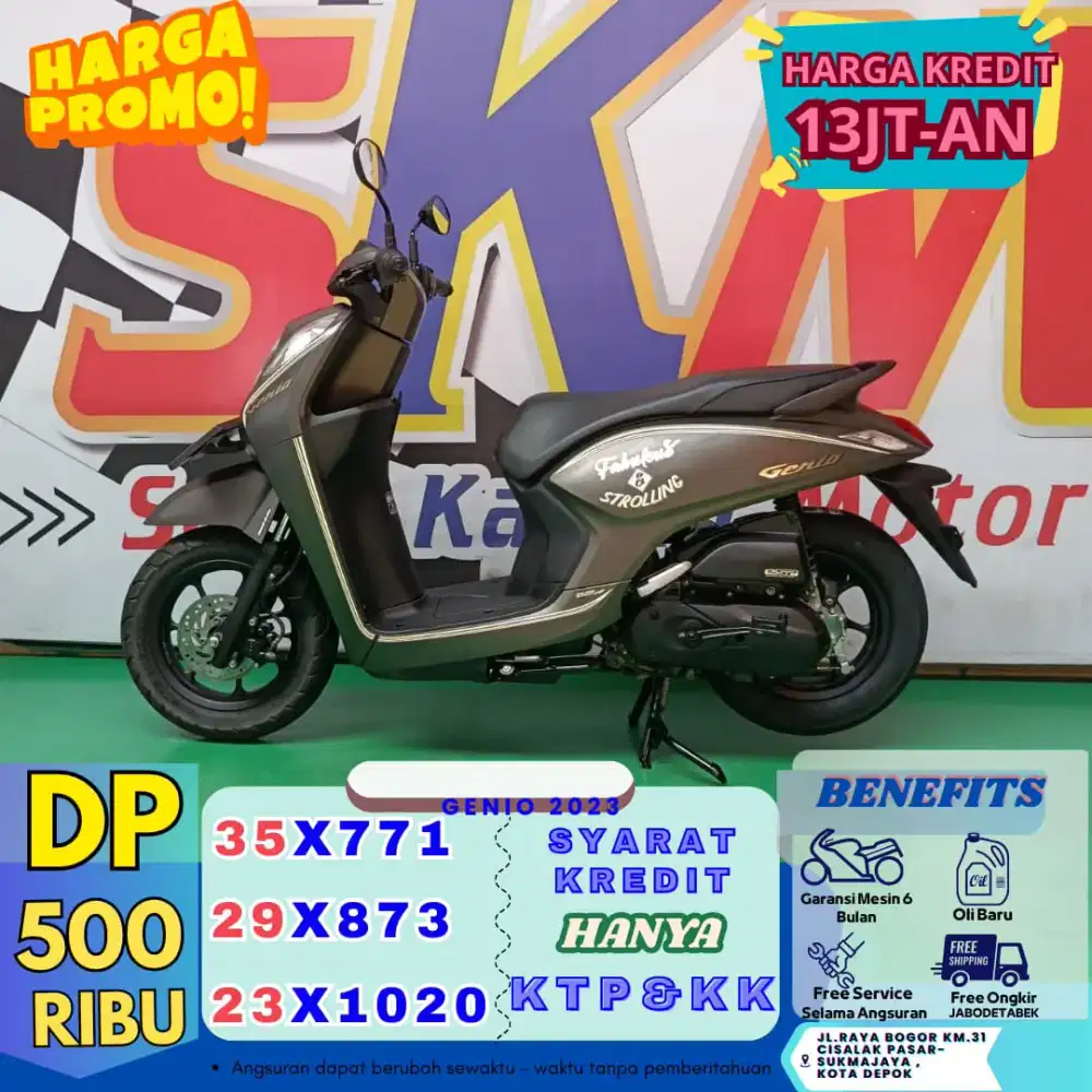 Kredit cukup ktp dan kk dp 500rb genio 2023