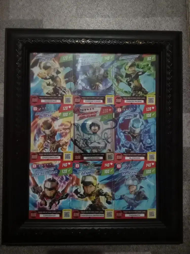 Kartu BOBOIBOY rare set poster