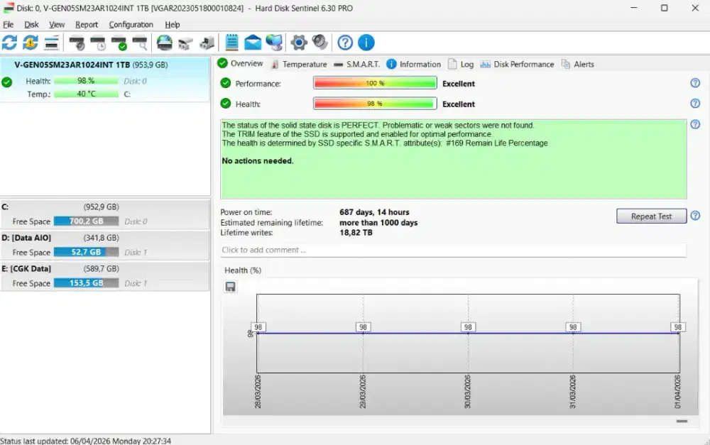 Ssd vgen 1tb original
